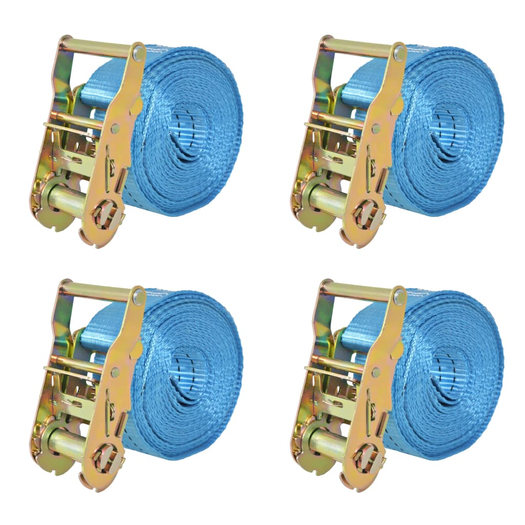 Cinghie D'ancoraggio 4 Pz A Cricchetto 0,4 T 6Mx25Mm Arancione