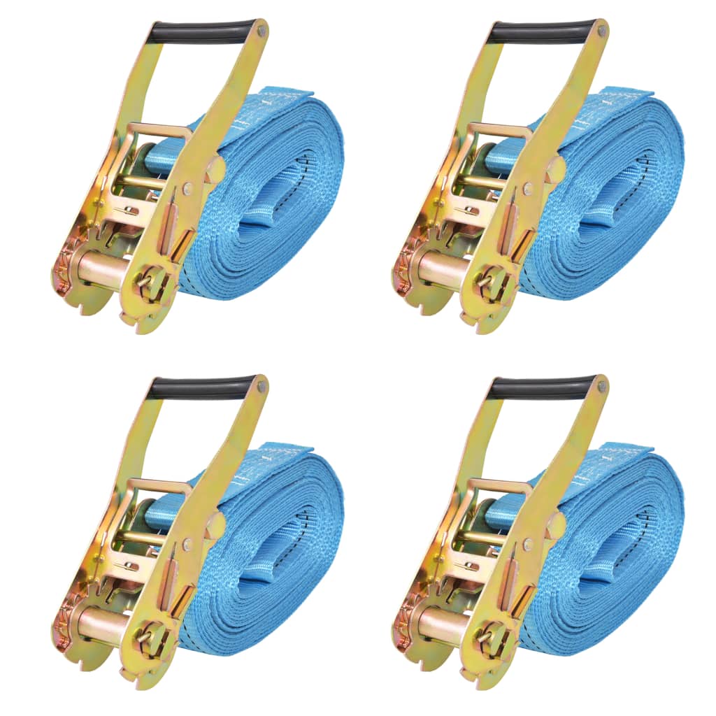 Cinghie D'ancoraggio 4 Pz A Cricchetto 0,4 T 6Mx25Mm Arancione