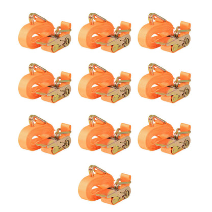 Cinghie D'ancoraggio 4 Pz A Cricchetto 0,4 T 6Mx25Mm Arancione