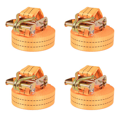 Cinghie D'ancoraggio 4 Pz A Cricchetto 0,4 T 6Mx25Mm Arancione