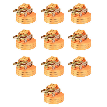 Cinghie D'ancoraggio 4 Pz A Cricchetto 0,4 T 6Mx25Mm Arancione