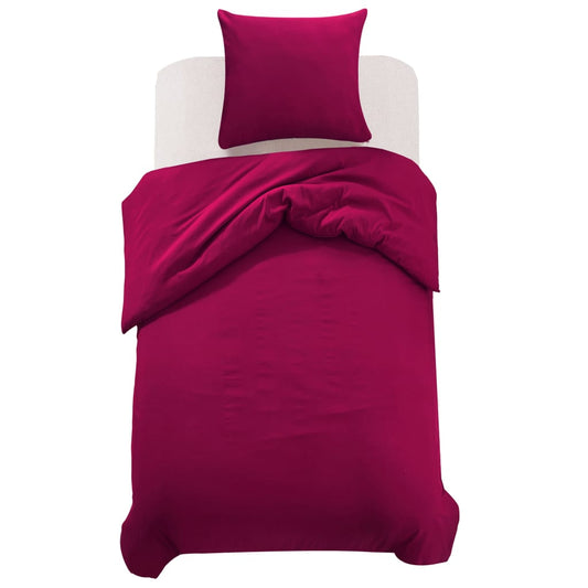 Set Copripiumino Rosso Bordò 155X220/80X80 Cm
