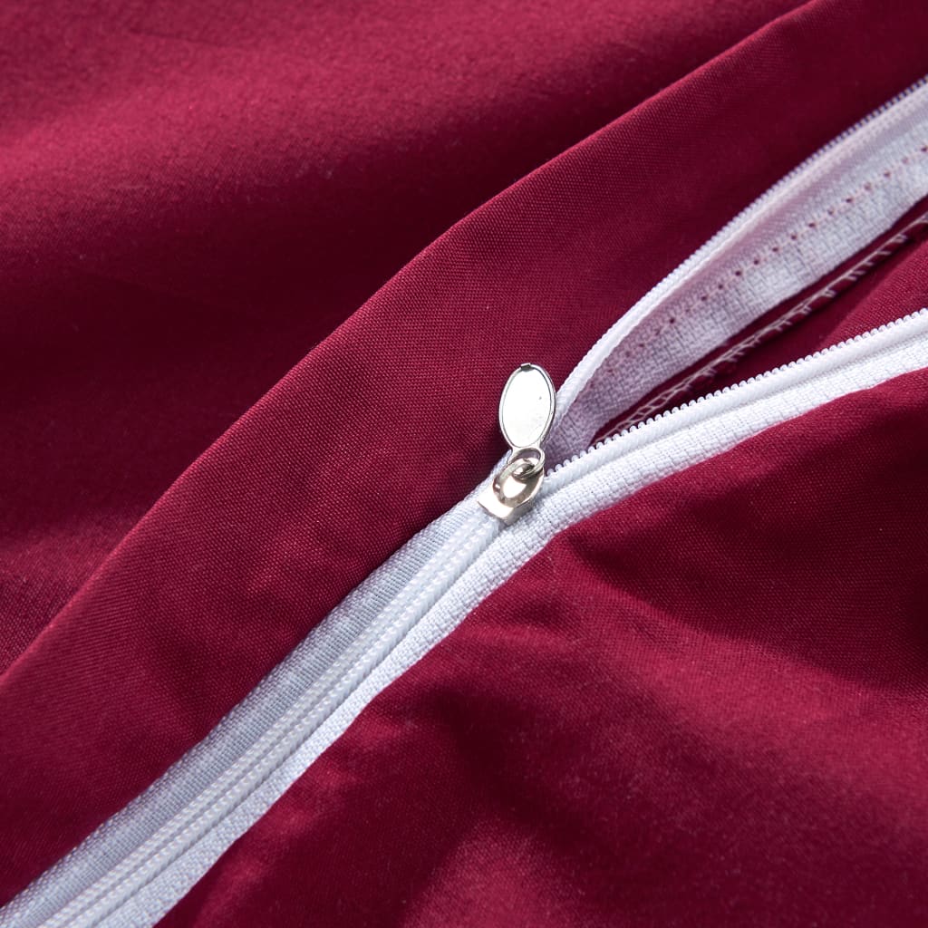 Set Copripiumino Rosso Bordò 155X220/80X80 Cm