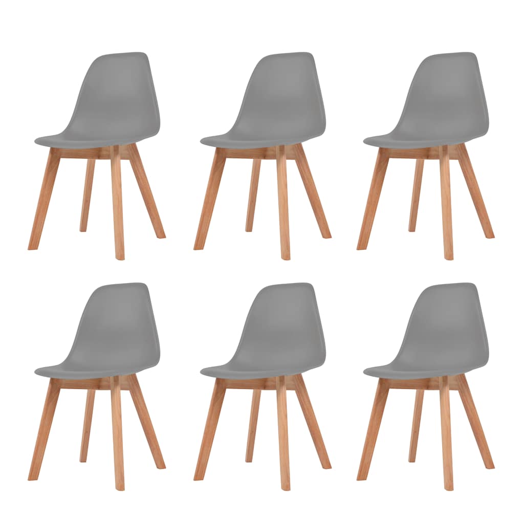 Sedie Da Pranzo 6 Pz Nere In Plastica