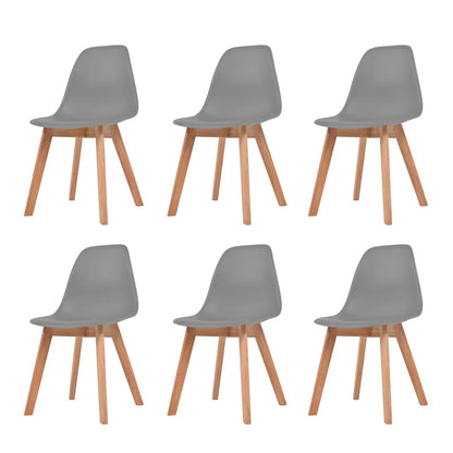 Sedie Da Pranzo 6 Pz Nere In Plastica
