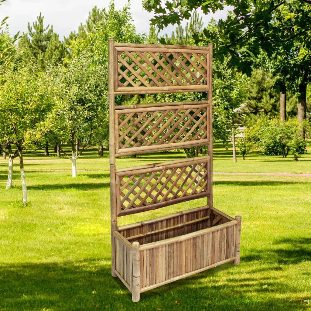 Letto Rialzato Da Giardino Con Graticcio In Bambù
