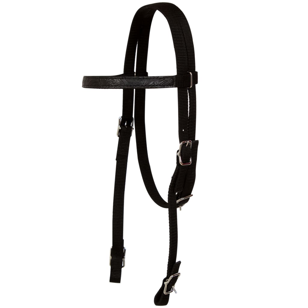 Sella Western Testiera E Pettorale In Vera Pelle 15&quot;