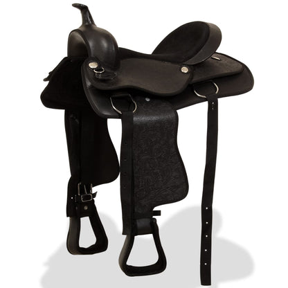 Sella Western Testiera E Pettorale In Vera Pelle 15&quot;