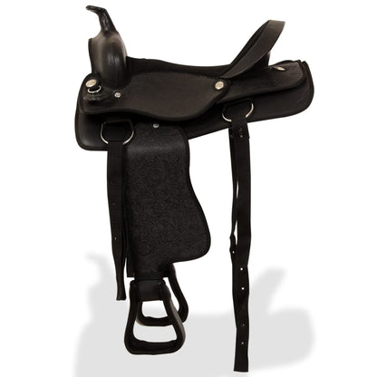 Sella Western Testiera E Pettorale In Vera Pelle 15&quot;