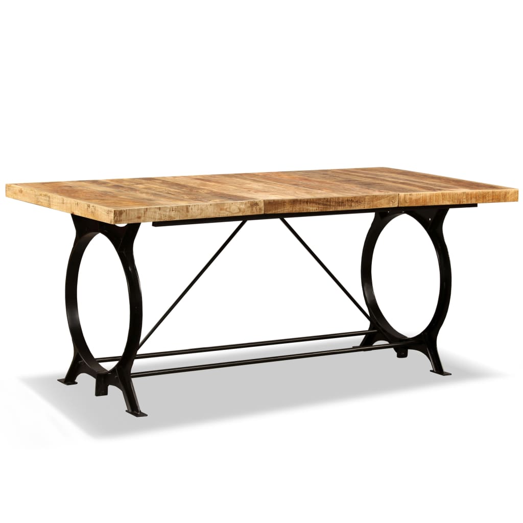 Tavolo Da Pranzo In Legno Massello Di Mango Grezzo 180 Cm