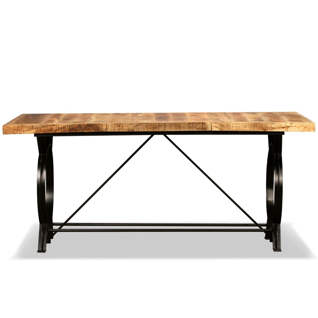 Tavolo Da Pranzo In Legno Massello Di Mango Grezzo 180 Cm