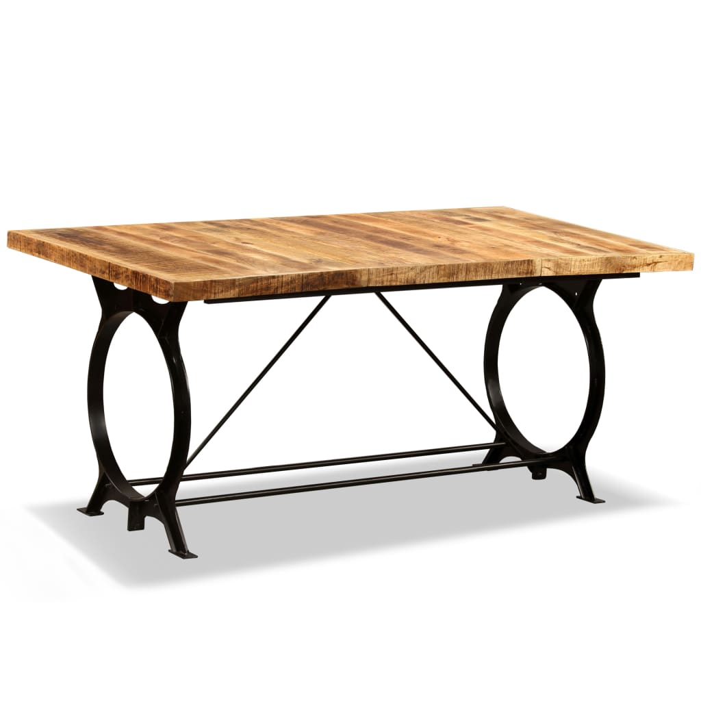 Tavolo Da Pranzo In Legno Massello Di Mango Grezzo 180 Cm
