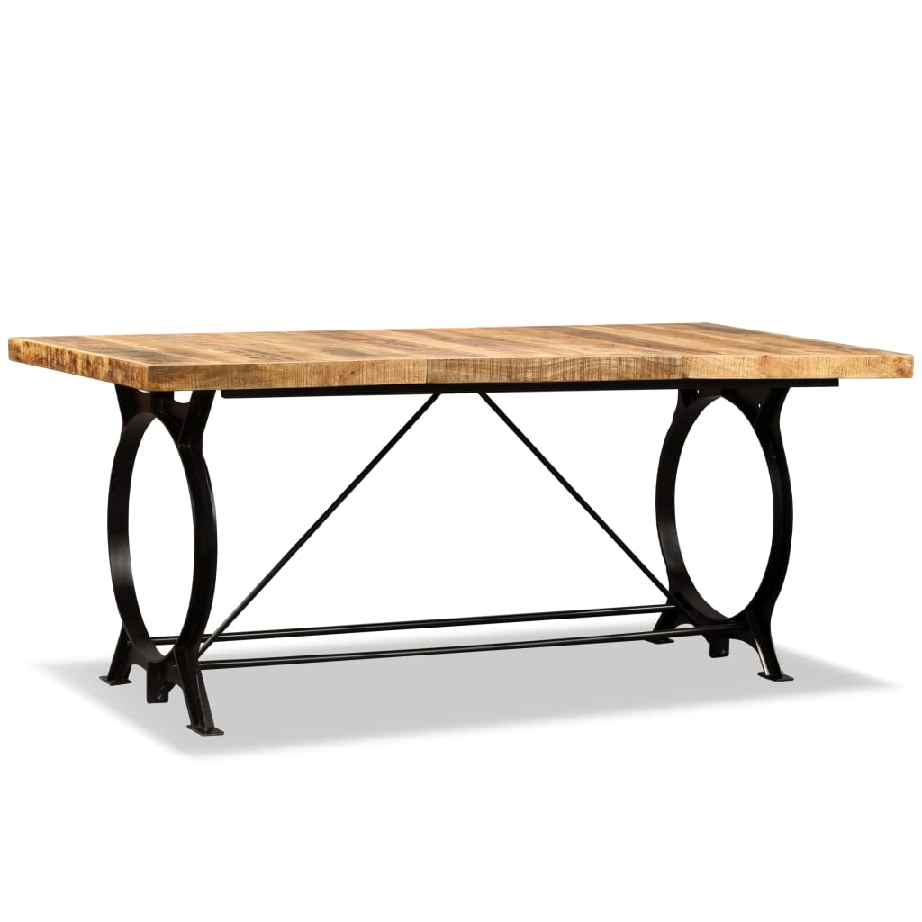 Tavolo Da Pranzo In Legno Massello Di Mango Grezzo 180 Cm
