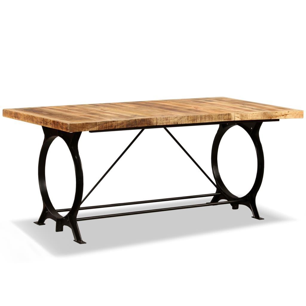 Tavolo Da Pranzo In Legno Massello Di Mango Grezzo 180 Cm