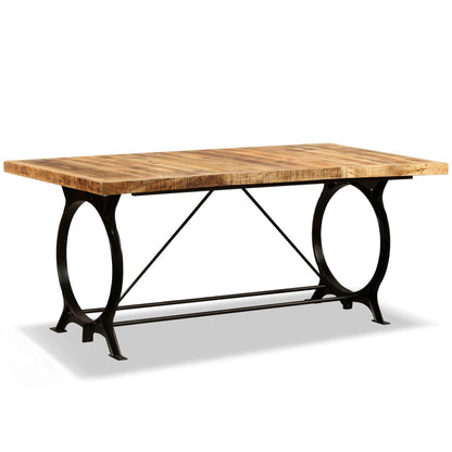 Tavolo Da Pranzo In Legno Massello Di Mango Grezzo 180 Cm