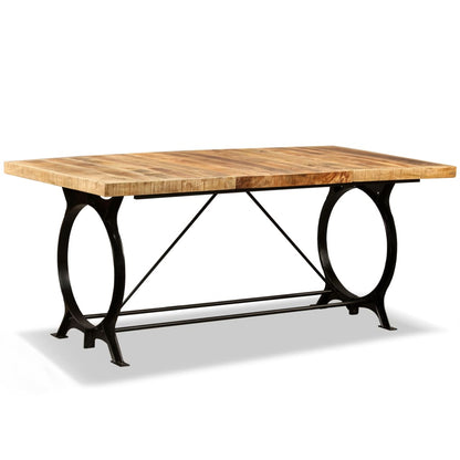 Tavolo Da Pranzo In Legno Massello Di Mango Grezzo 180 Cm
