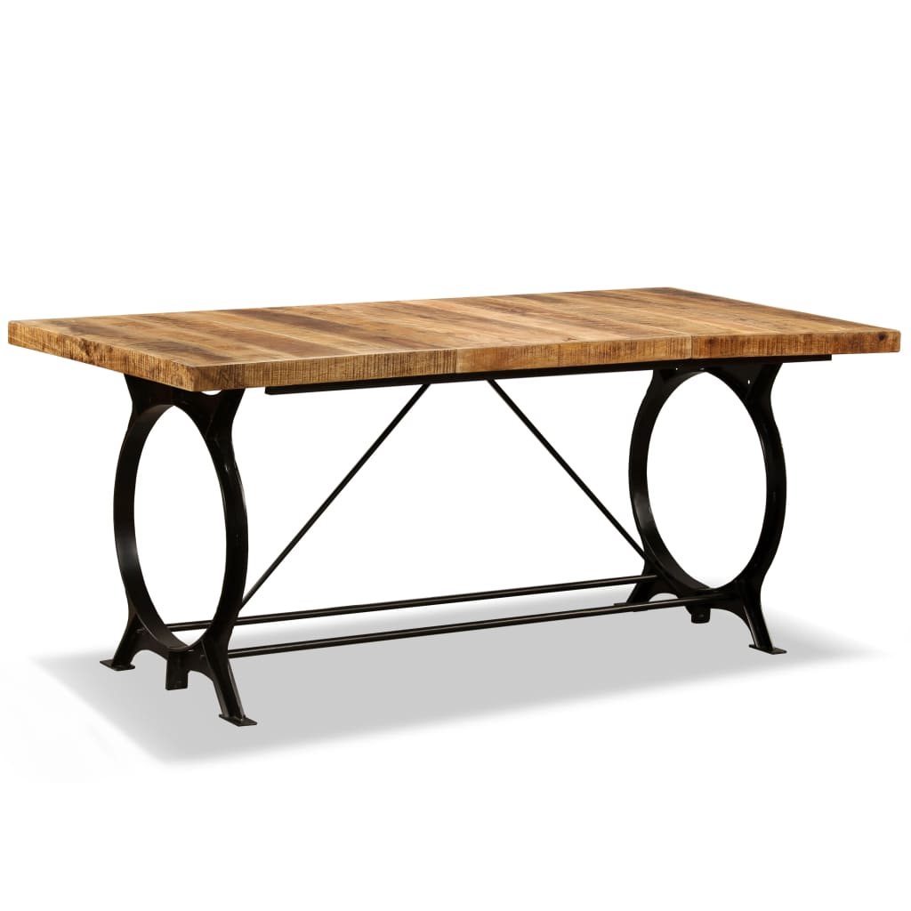Tavolo Da Pranzo In Legno Massello Di Mango Grezzo 180 Cm