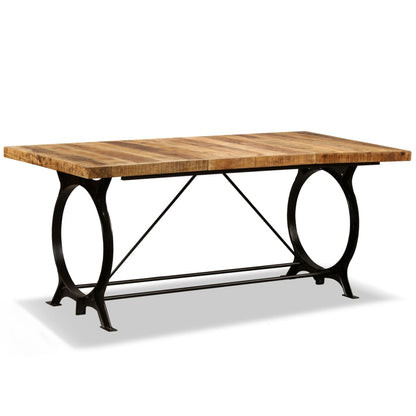 Tavolo Da Pranzo In Legno Massello Di Mango Grezzo 180 Cm