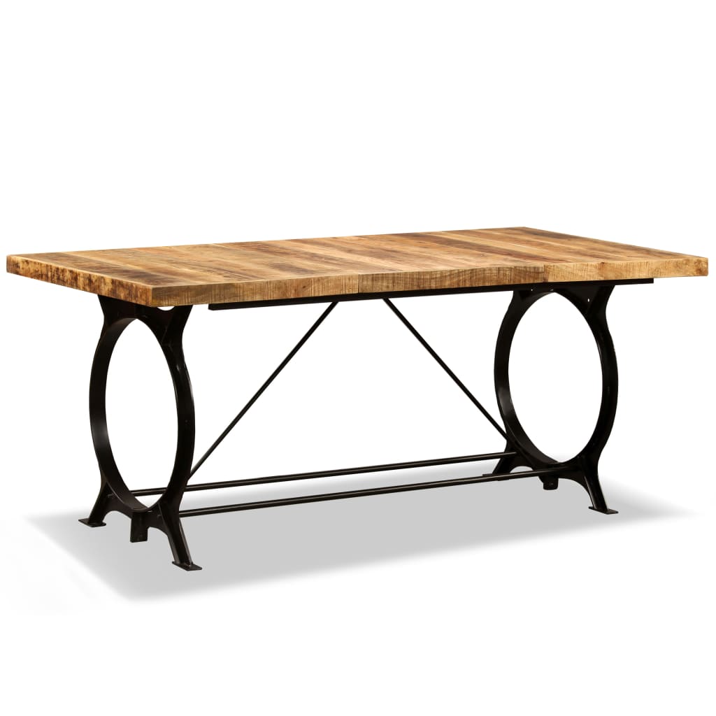 Tavolo Da Pranzo In Legno Massello Di Mango Grezzo 180 Cm
