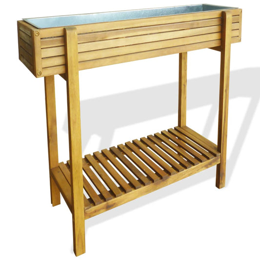 Letto Rialzato Da Giardino In Legno Massello Di Acacia E Zinco