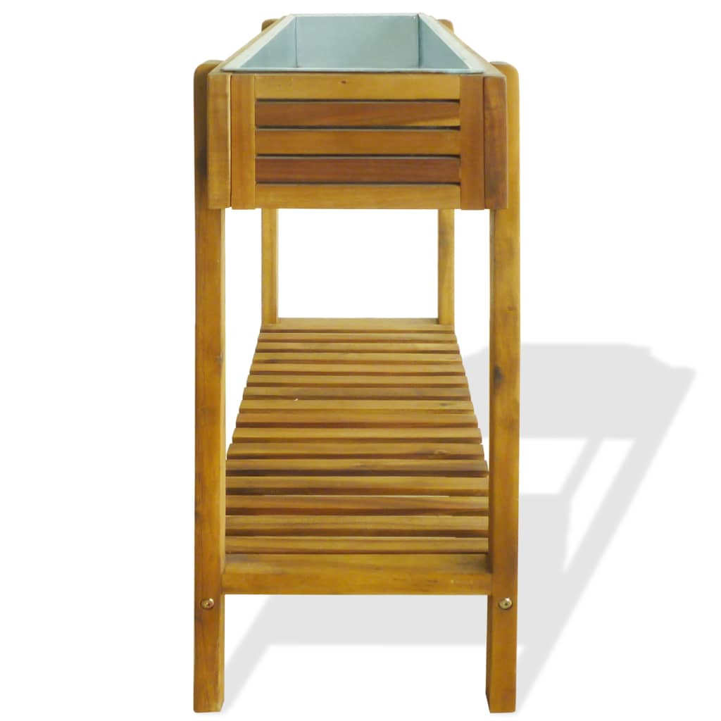 Letto Rialzato Da Giardino In Legno Massello Di Acacia E Zinco
