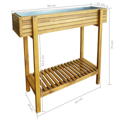 Letto Rialzato Da Giardino In Legno Massello Di Acacia E Zinco