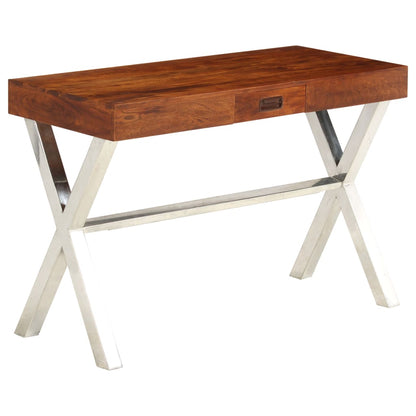 Libreria In Legno Acacia Con Finitura Ambra 60X30X160 Cm