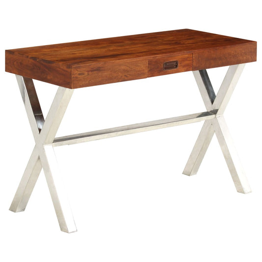 Libreria In Legno Acacia Con Finitura Ambra 60X30X160 Cm