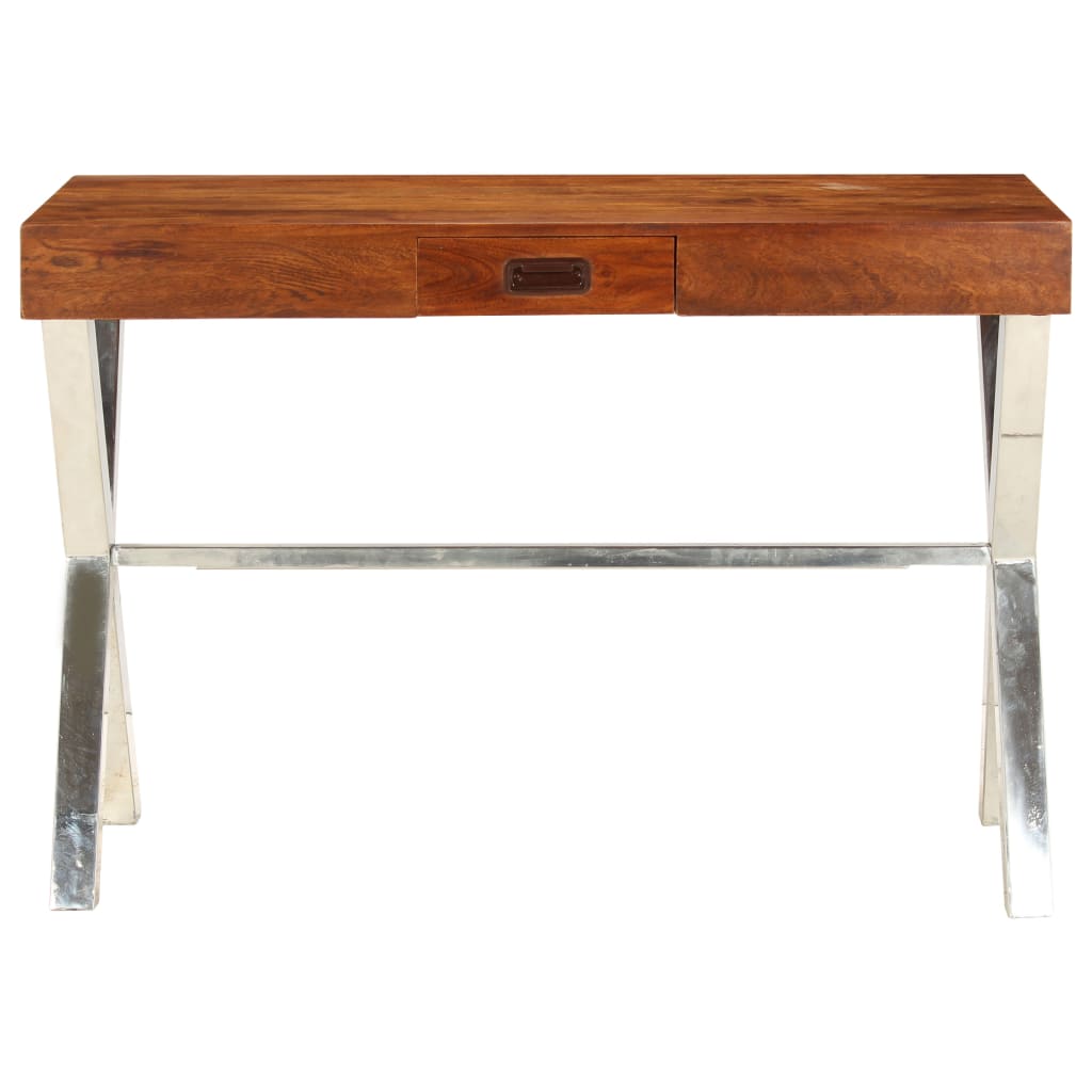 Libreria In Legno Acacia Con Finitura Ambra 60X30X160 Cm