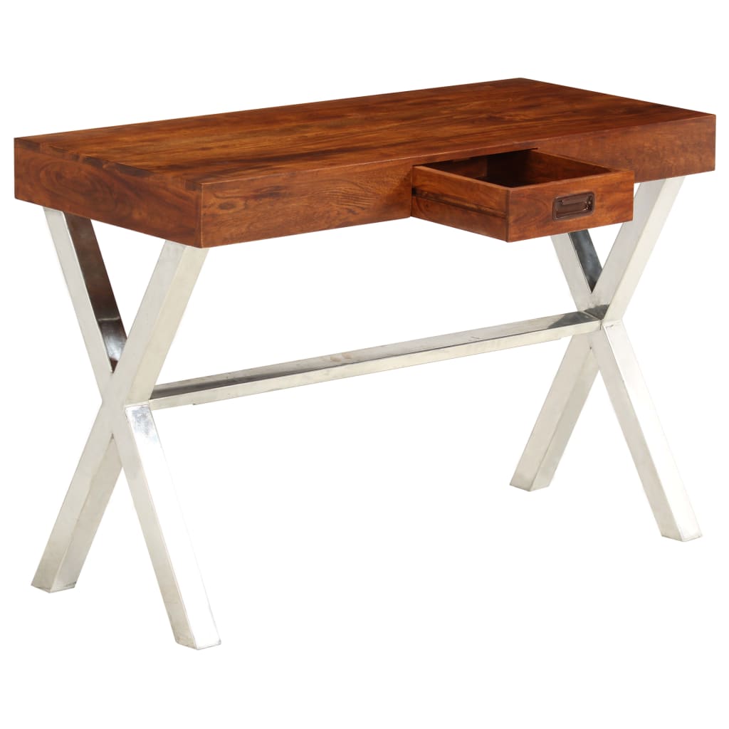 Libreria In Legno Acacia Con Finitura Ambra 60X30X160 Cm