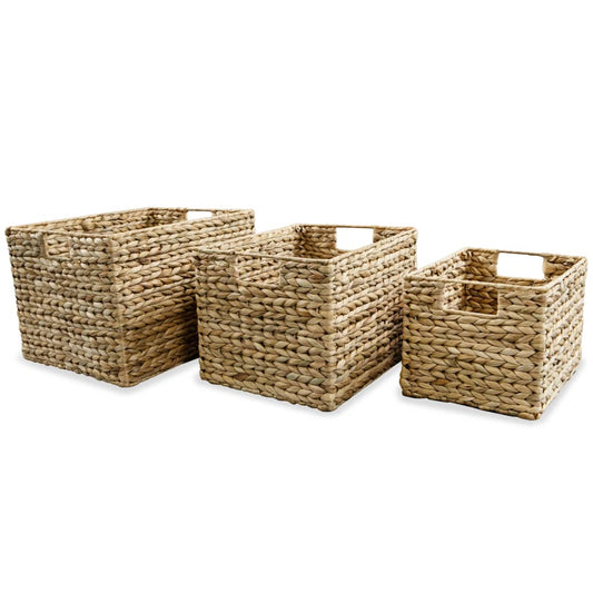 Set Di Cesti Portaoggetti 3 Pz In Giacinto D'acqua