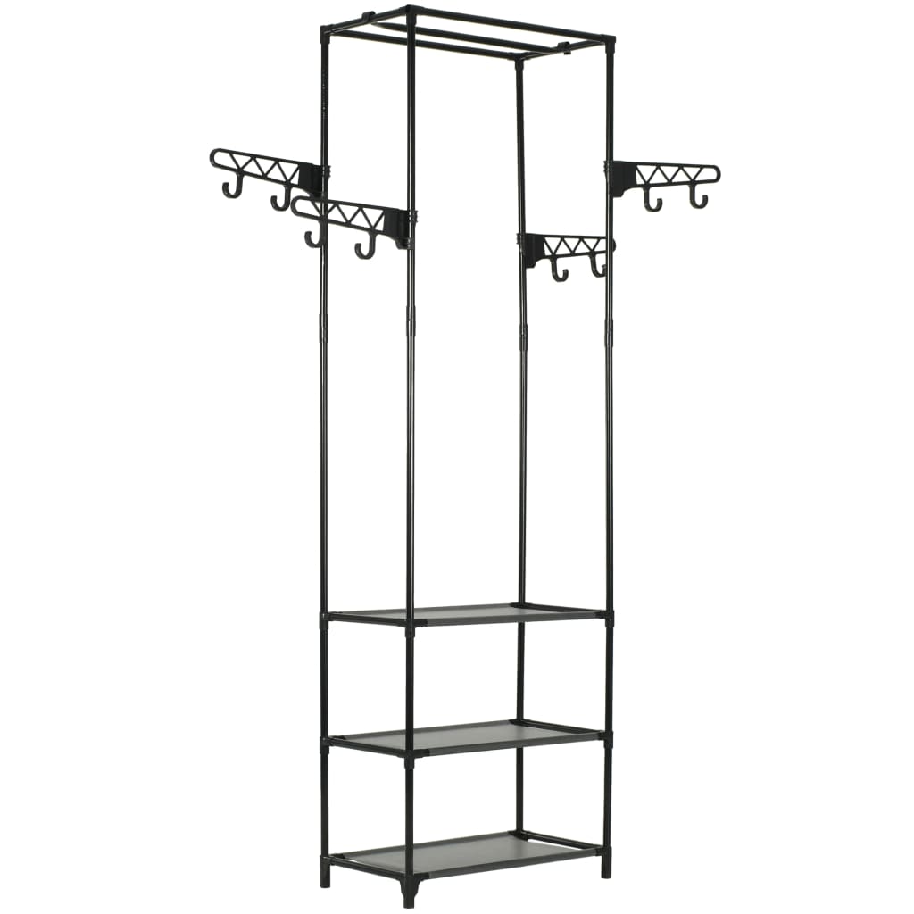 Appendiabiti Acciaio E Tessuto Non Tessuto 55X28,5X175Cm Nero