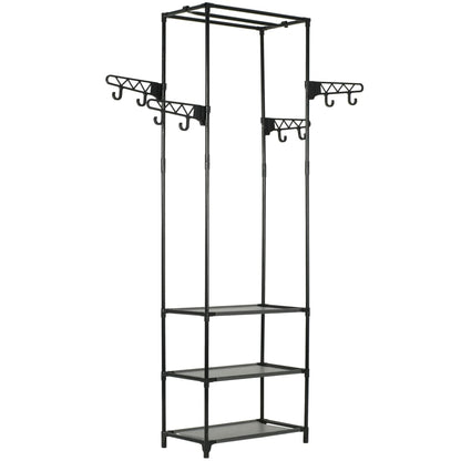 Appendiabiti Acciaio E Tessuto Non Tessuto 55X28,5X175Cm Nero