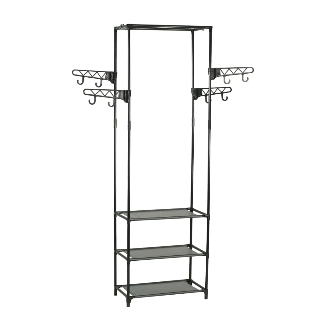 Appendiabiti Acciaio E Tessuto Non Tessuto 55X28,5X175Cm Nero