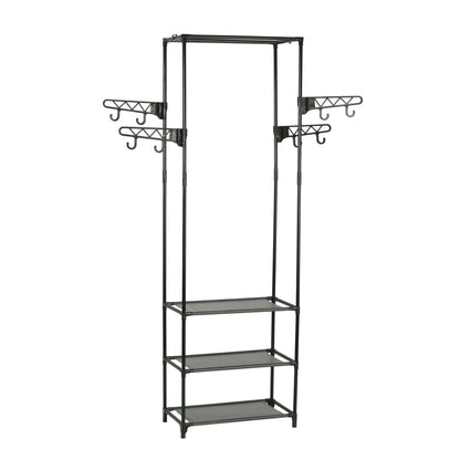 Appendiabiti Acciaio E Tessuto Non Tessuto 55X28,5X175Cm Nero