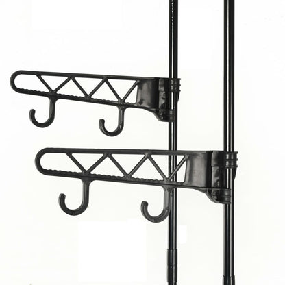 Appendiabiti Acciaio E Tessuto Non Tessuto 55X28,5X175Cm Nero