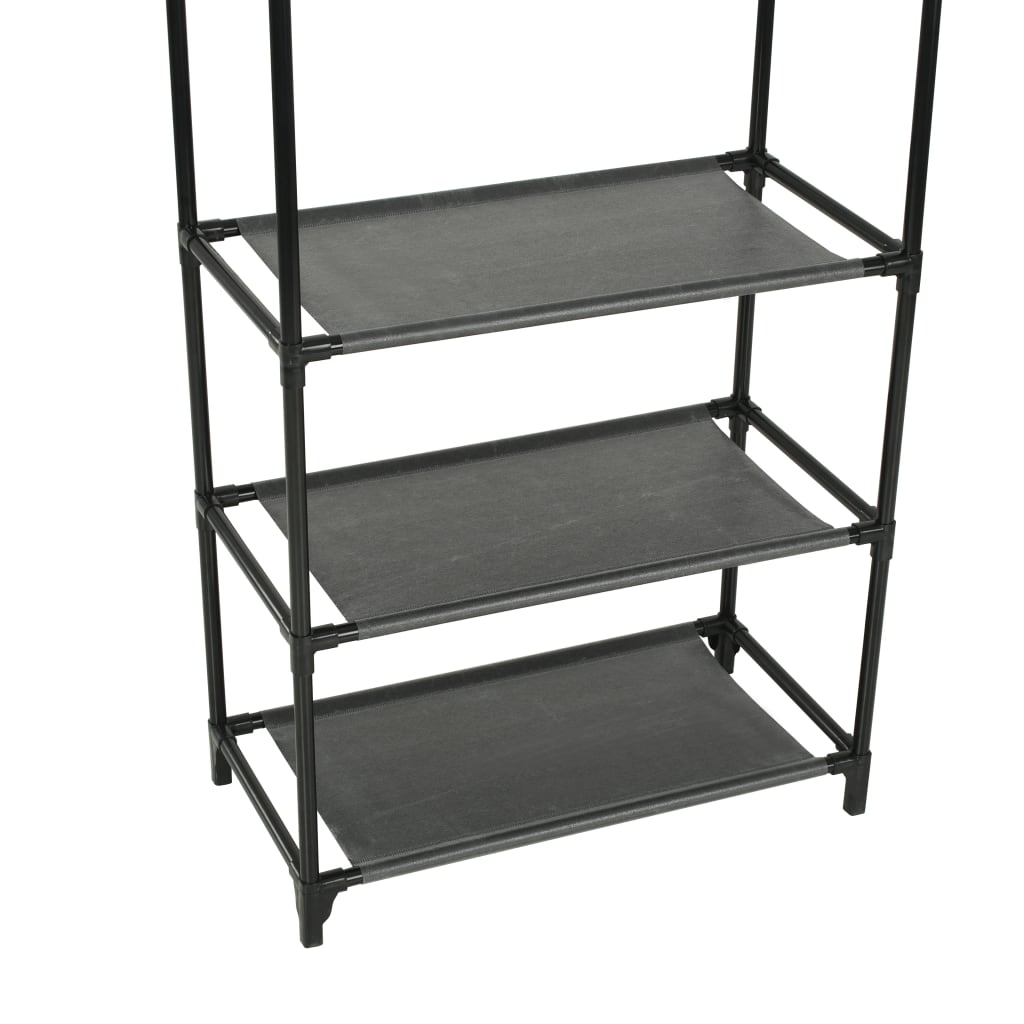Appendiabiti Acciaio E Tessuto Non Tessuto 55X28,5X175Cm Nero