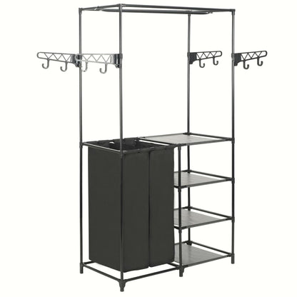 Appendiabiti Acciaio E Tessuto Non Tessuto 87X44X158 Cm Nero