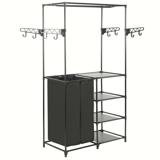 Appendiabiti Acciaio E Tessuto Non Tessuto 87X44X158 Cm Nero