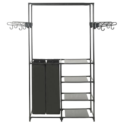 Appendiabiti Acciaio E Tessuto Non Tessuto 87X44X158 Cm Nero
