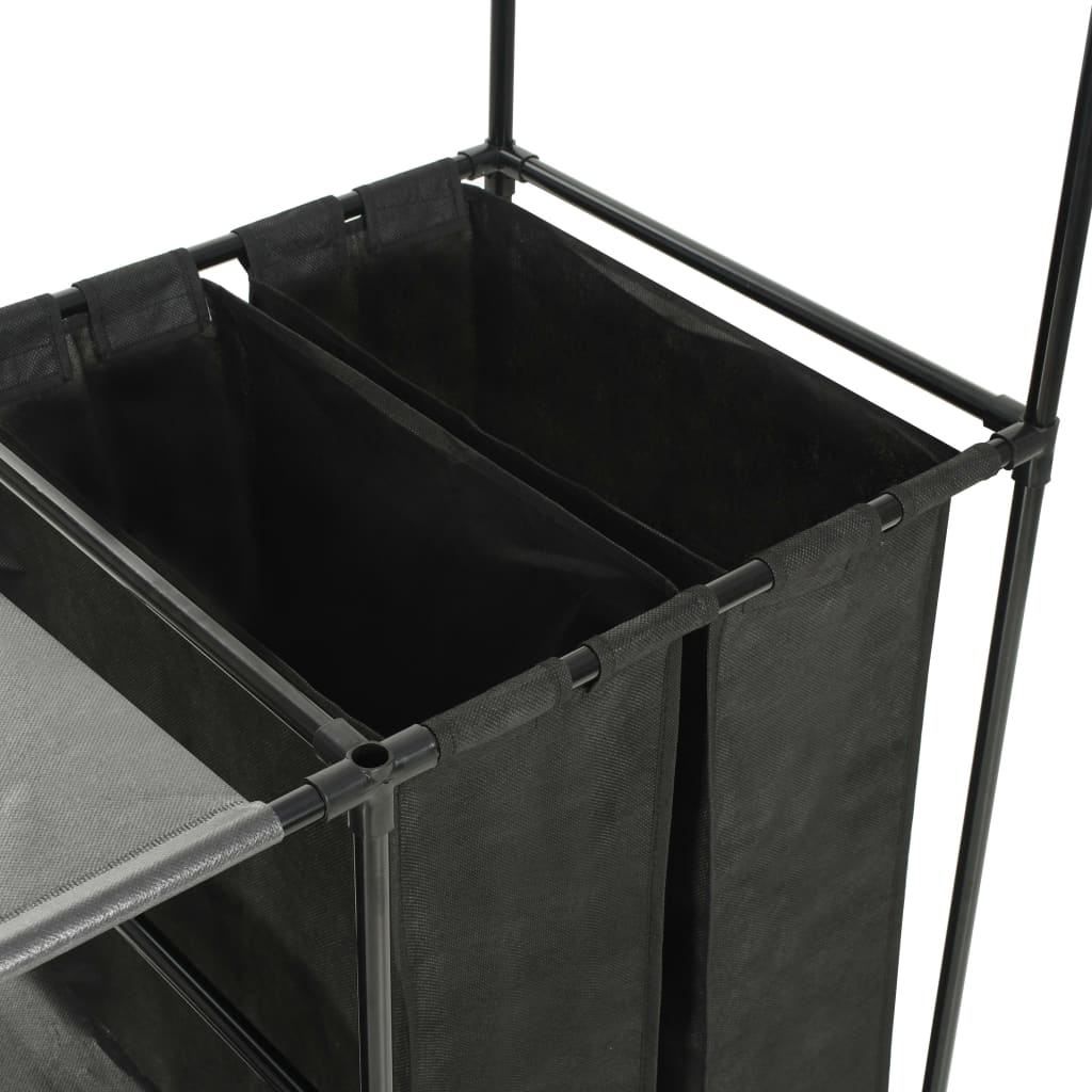 Appendiabiti Acciaio E Tessuto Non Tessuto 87X44X158 Cm Nero