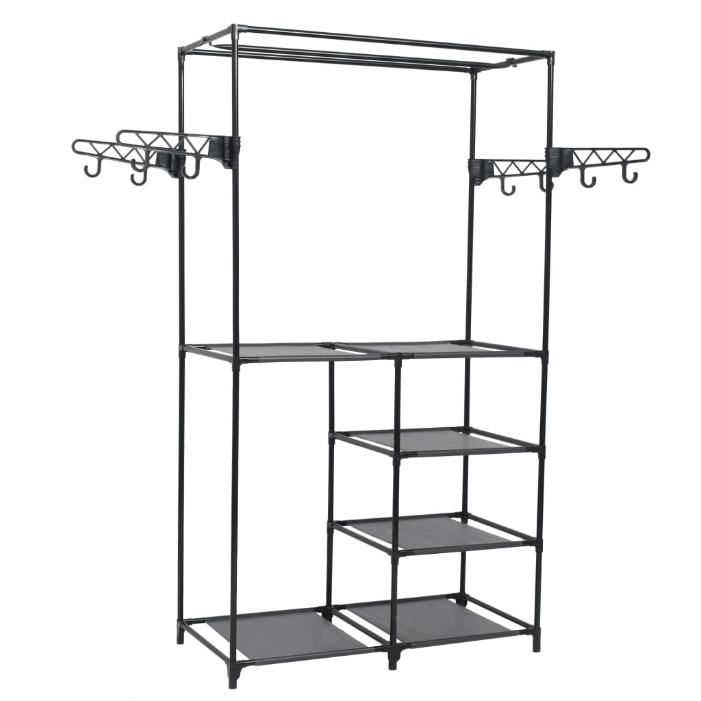 Appendiabiti Acciaio E Tessuto Non Tessuto 87X44X158 Cm Nero