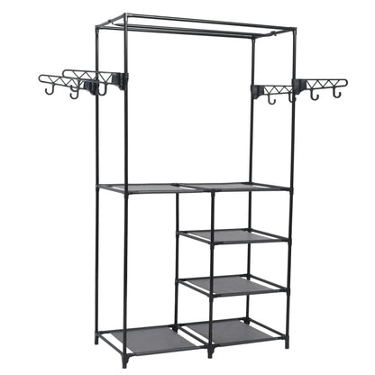 Appendiabiti Acciaio E Tessuto Non Tessuto 87X44X158 Cm Nero