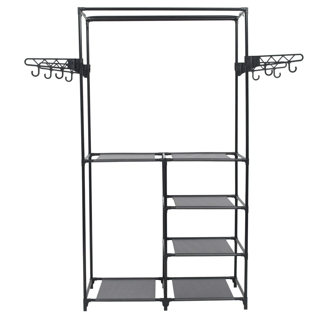 Appendiabiti Acciaio E Tessuto Non Tessuto 87X44X158 Cm Nero