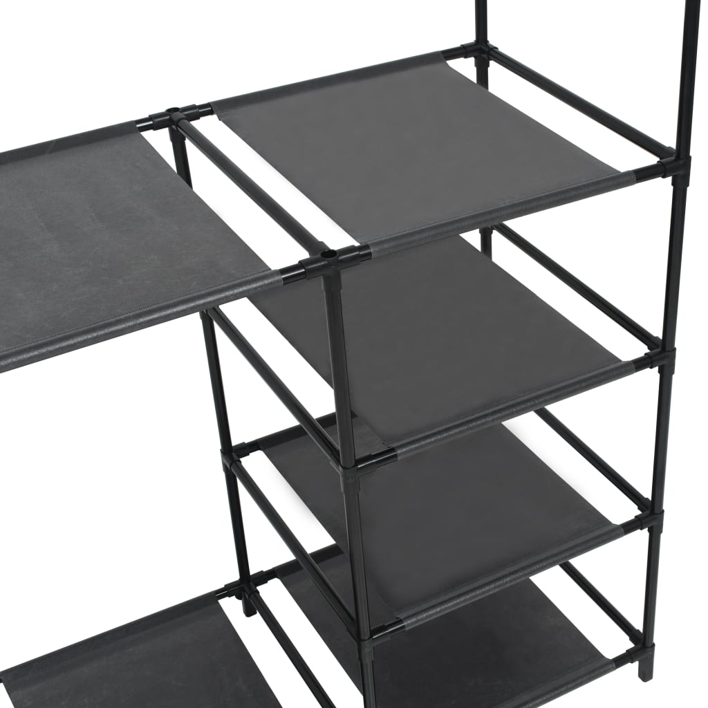 Appendiabiti Acciaio E Tessuto Non Tessuto 87X44X158 Cm Nero
