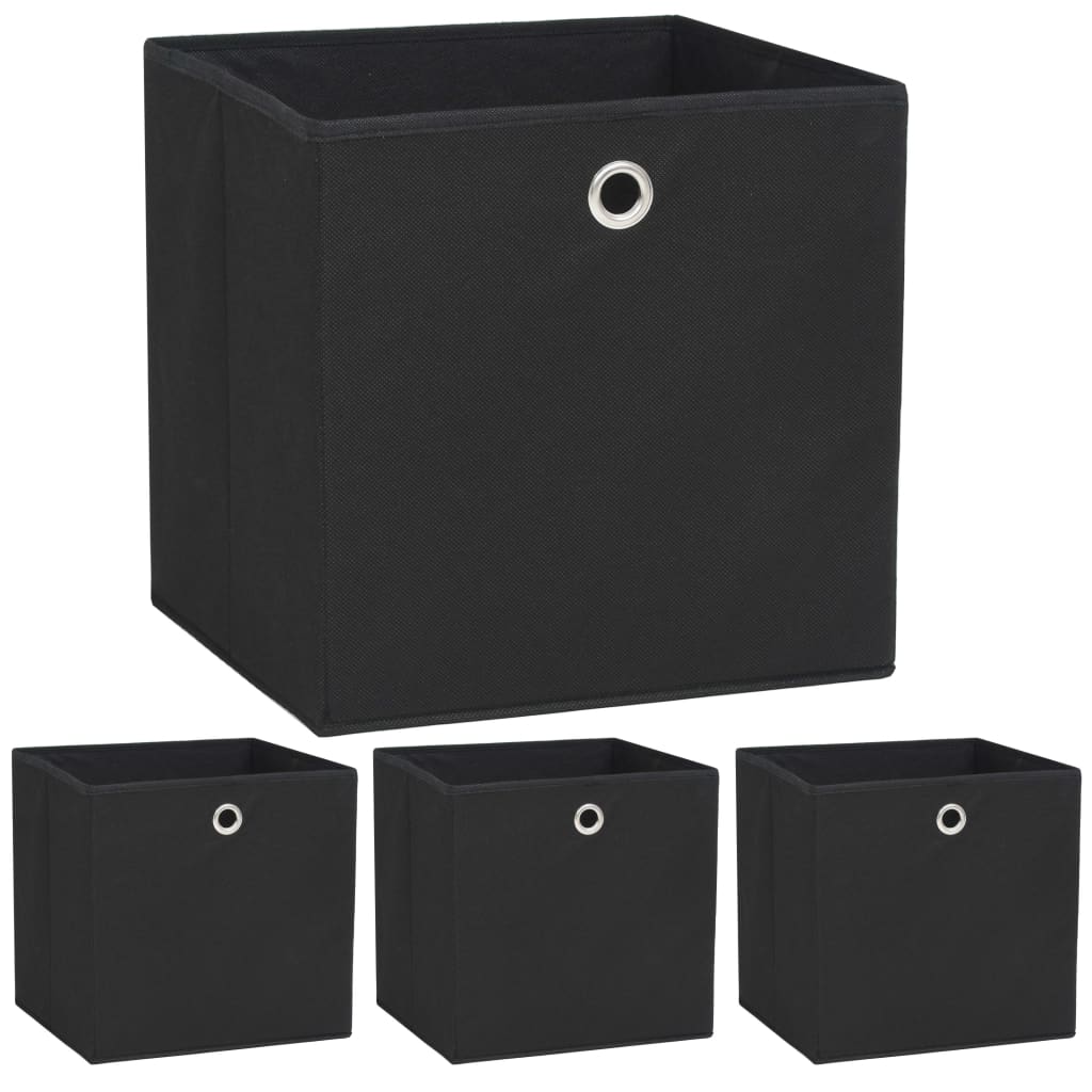Contenitori 4 Pz In Tessuto Non Tessuto 32X32X32 Cm