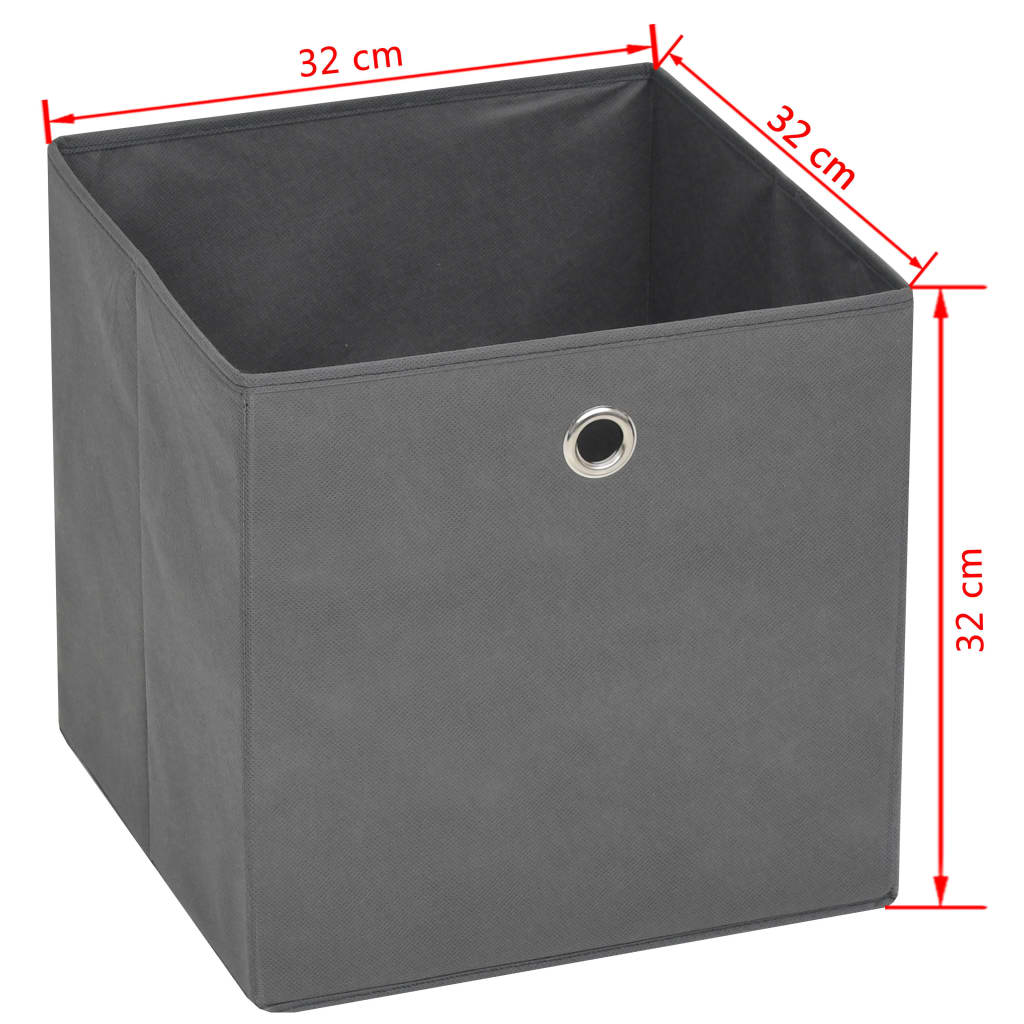 Contenitori 4 Pz In Tessuto Non Tessuto 32X32X32 Cm