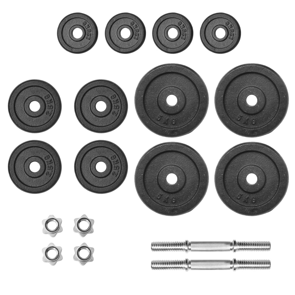 Set Di Manubri 18 Pz 40 Kg In Ghisa