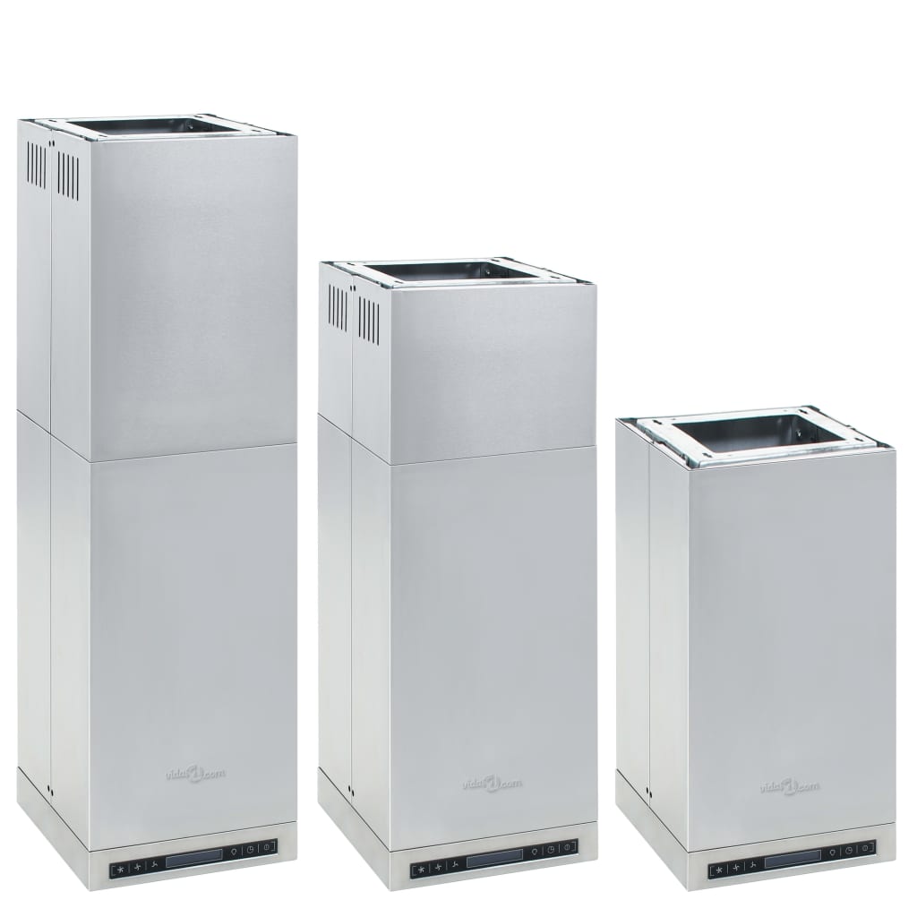 Cappa A Isola Con Display Lcd E Sensore Touch 756 M³/H Led Marrone