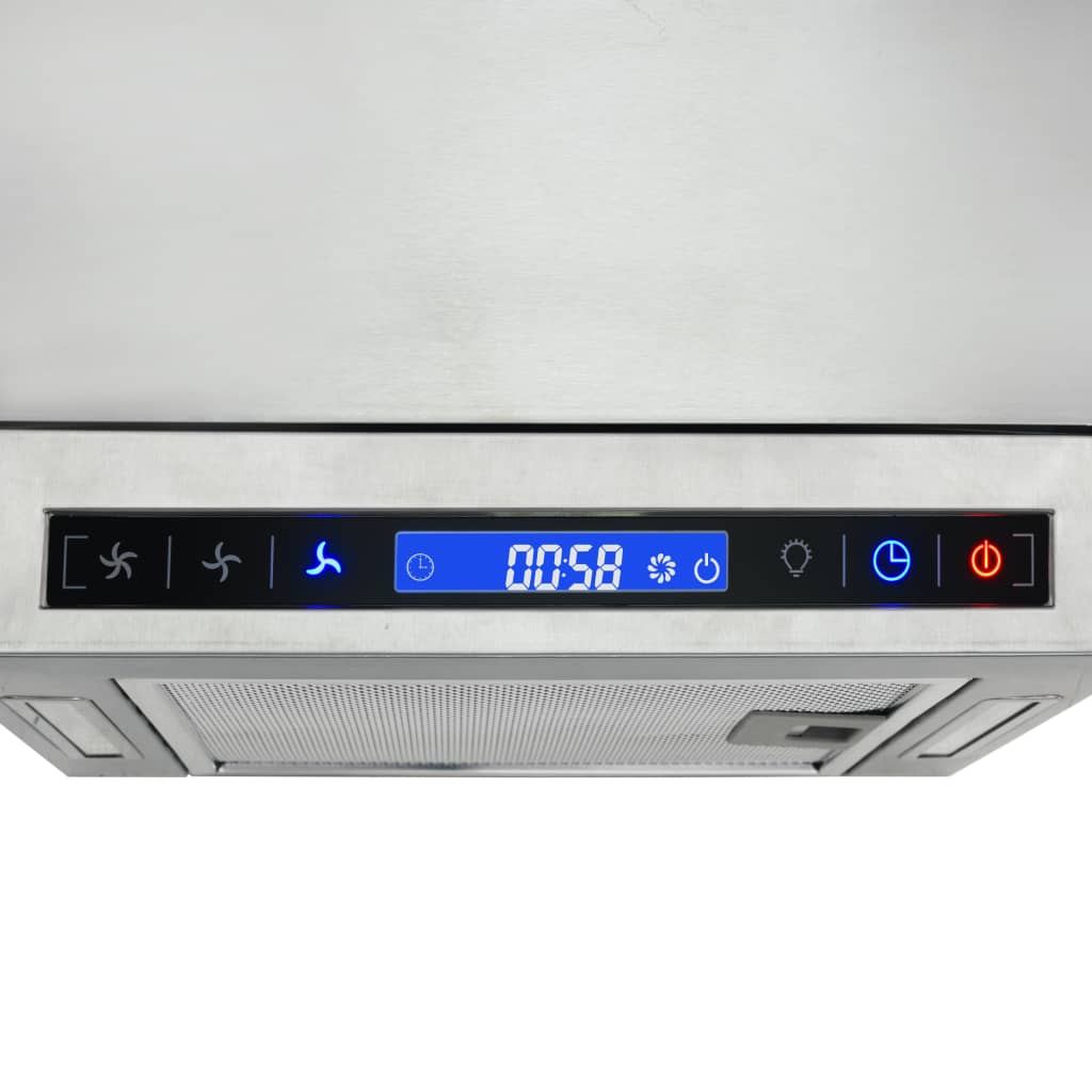 Cappa A Isola Con Display Lcd E Sensore Touch 756 M³/H Led Marrone